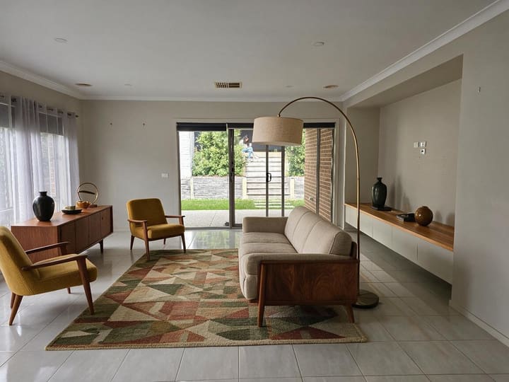 Midcentury Modern AI design result for Living Room