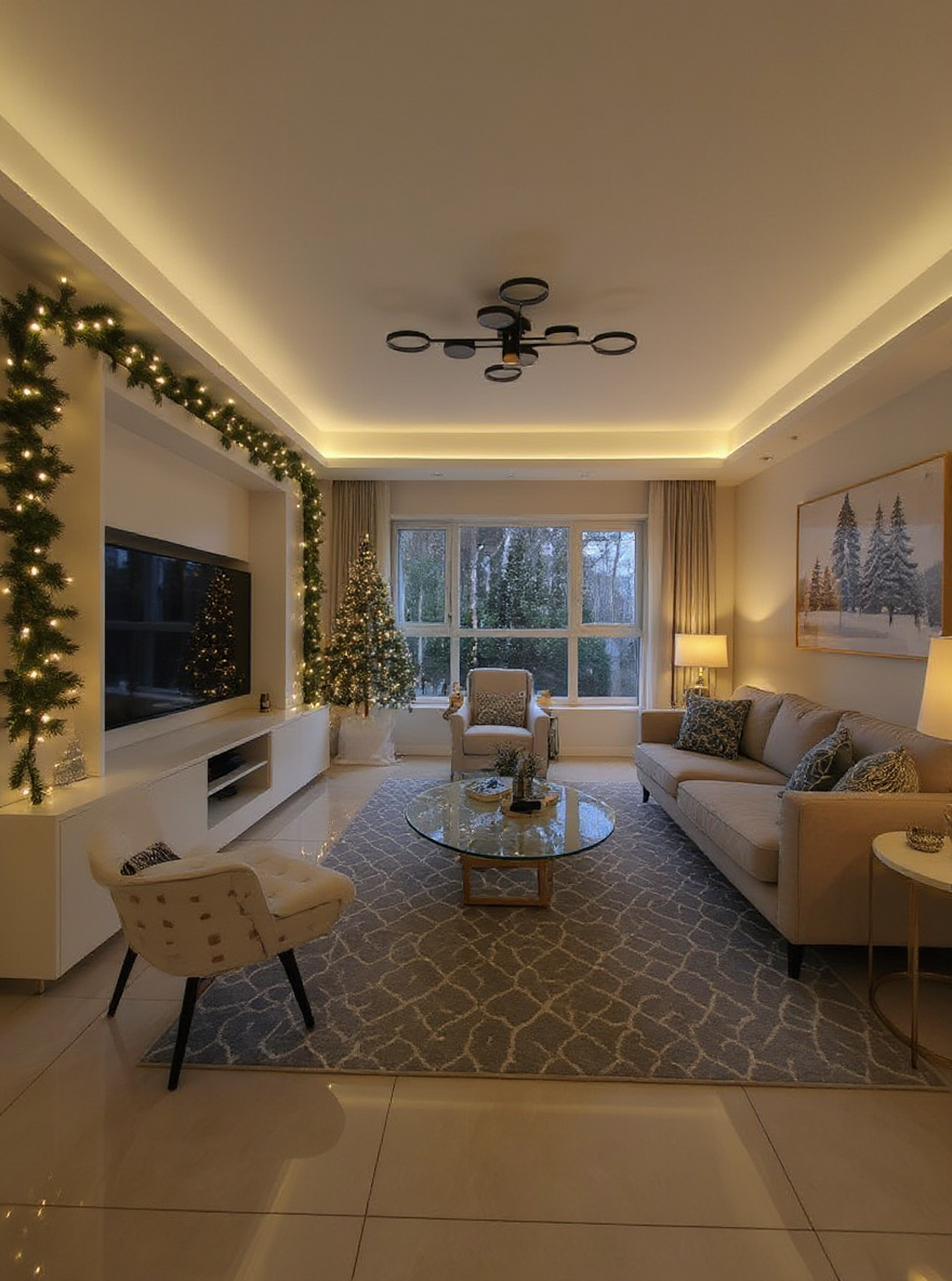 Christmas AI room design for Living Room