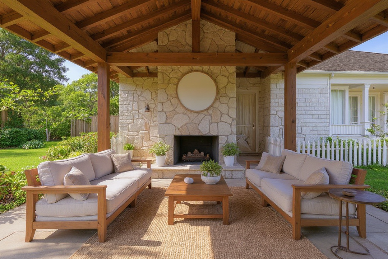 Zen AI room design for Outdoor Garden