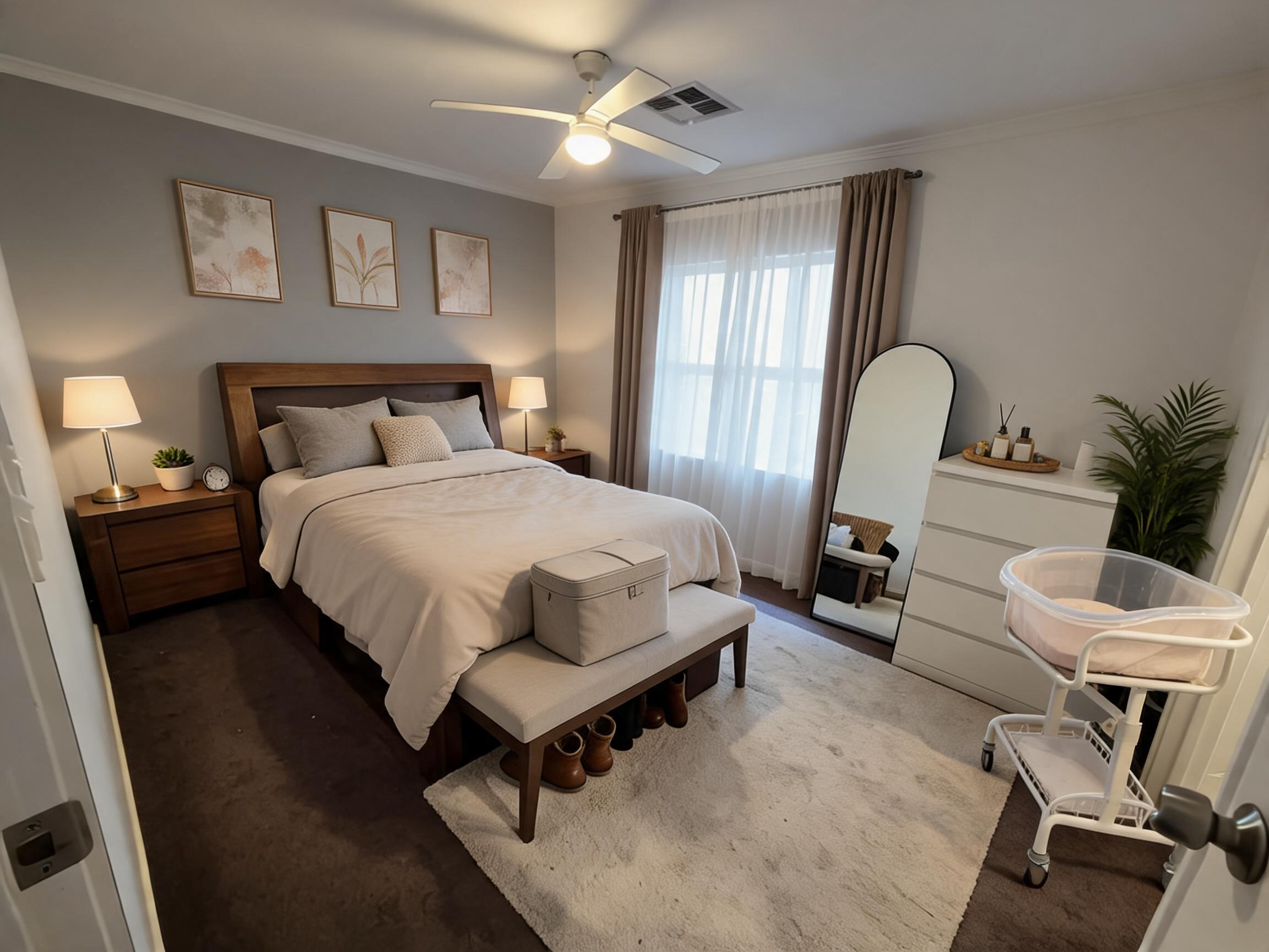Transitional Bedroom remodel plan from photo after view