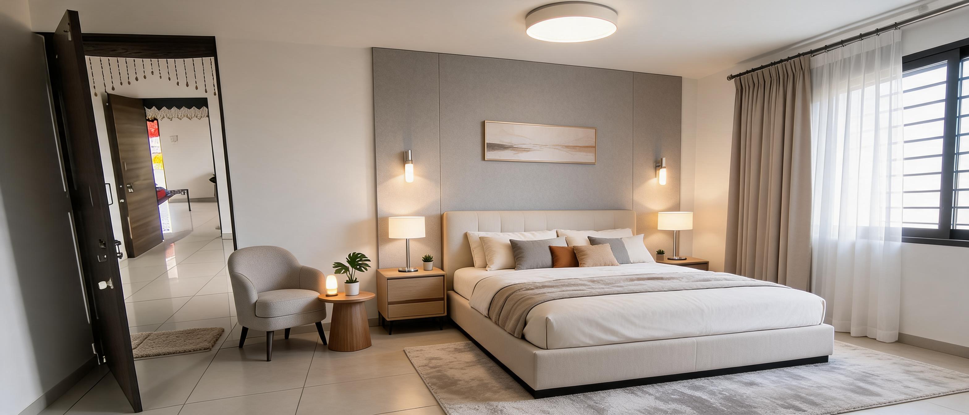 Modern Bedroom remodel plan from photo after view