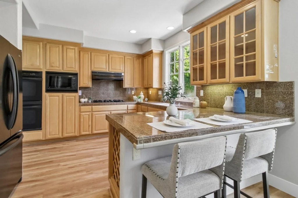 Original Kitchen photo before Transitional remodel plan