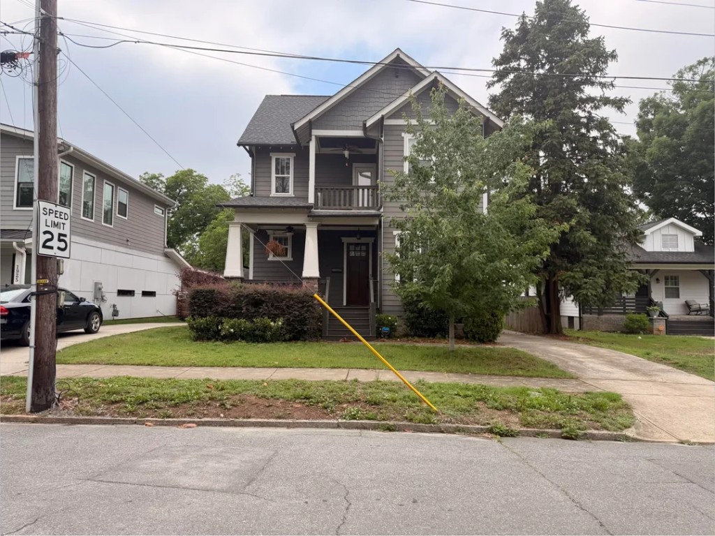 Original Front Yard photo before French Country remodel plan