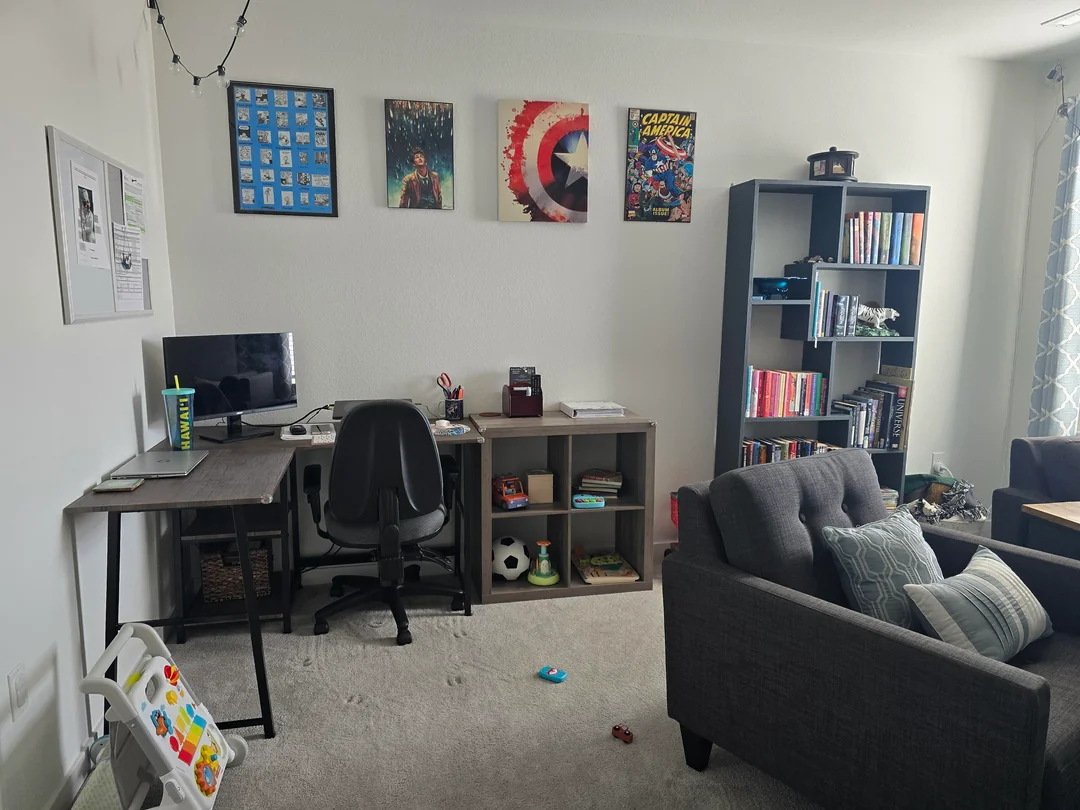 Original Home Office before Scandinavian AI redesign